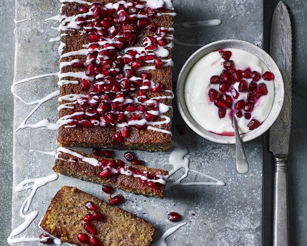 Pomegranate loaf cake