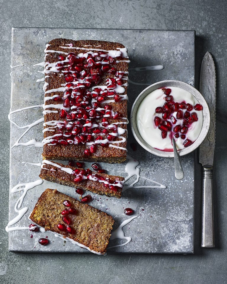 Pomegranate loaf cake