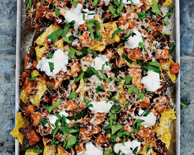 Sweet potato chilli nachos