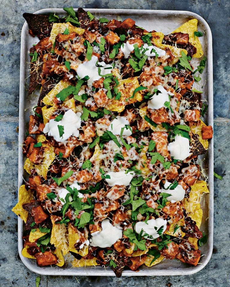 Sweet potato chilli nachos