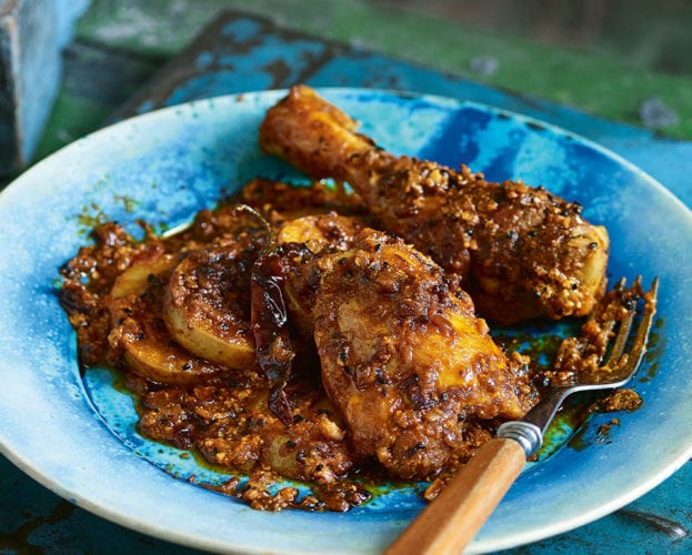 Chicken and potato in pickling spices