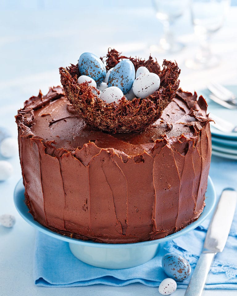 Chocolate nest Easter cake recipe | delicious. magazine