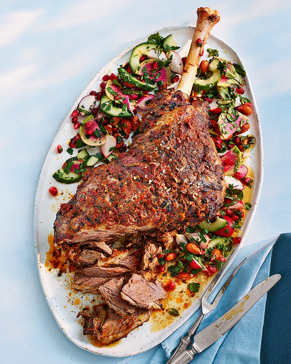 Harissa-spiced slow-roast lamb recipe | delicious. magazine