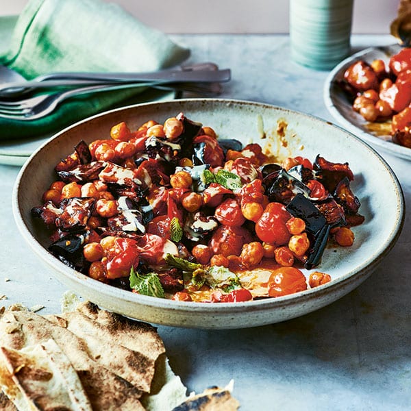 aubergine traybake