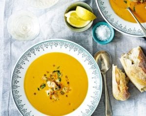 Prawn bisque in a bowl