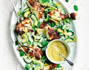 Warm satay chicken salad