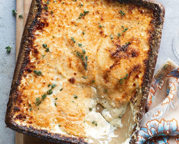 Fennel, taleggio, potato, parmesan and thyme gratin