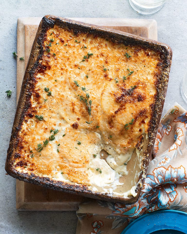 Fennel, taleggio, potato, parmesan and thyme gratin