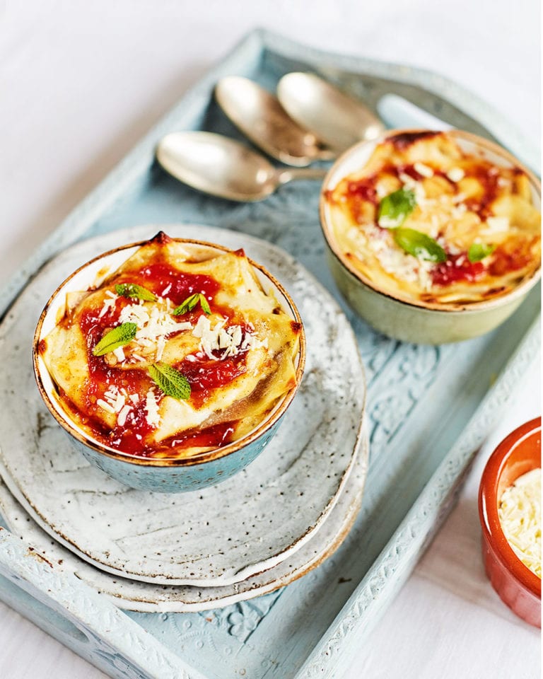 Mini sweet lasagnes