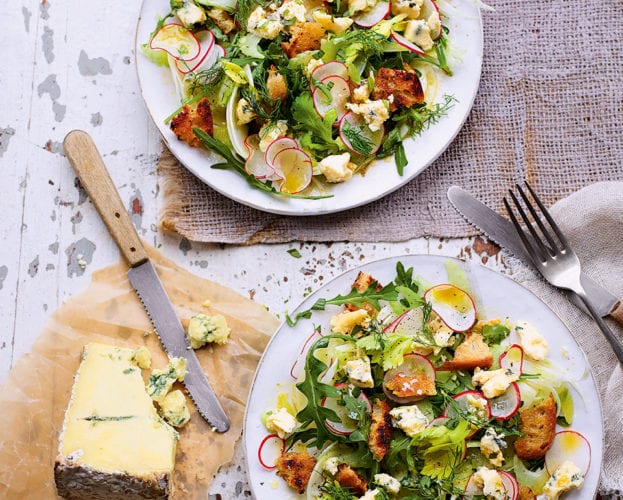 Blue cheese, fennel and radish salad