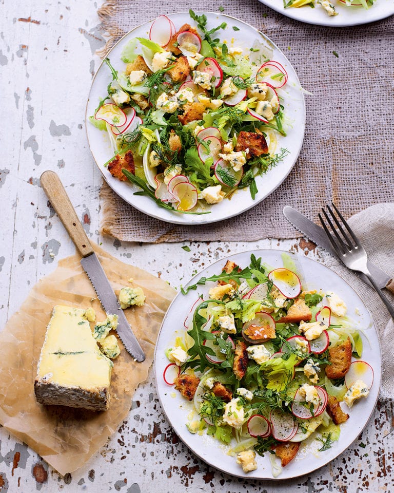 Blue cheese, fennel and radish salad