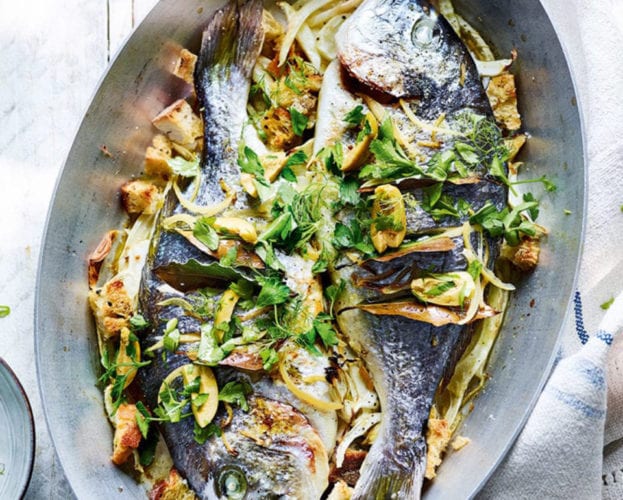roasted sea bream