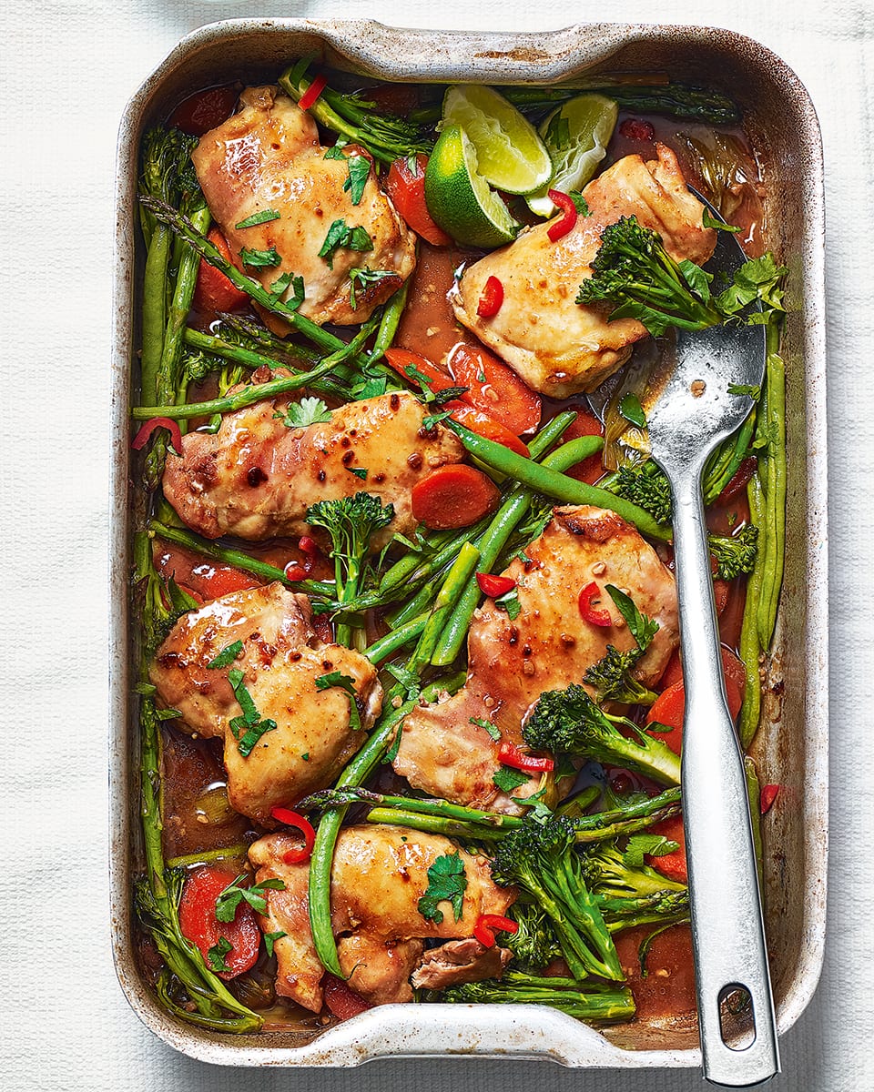 Roast teriyaki chicken traybake recipe delicious. magazine
