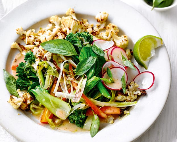 Thai vegetable curry with coconut chilli cauliflower