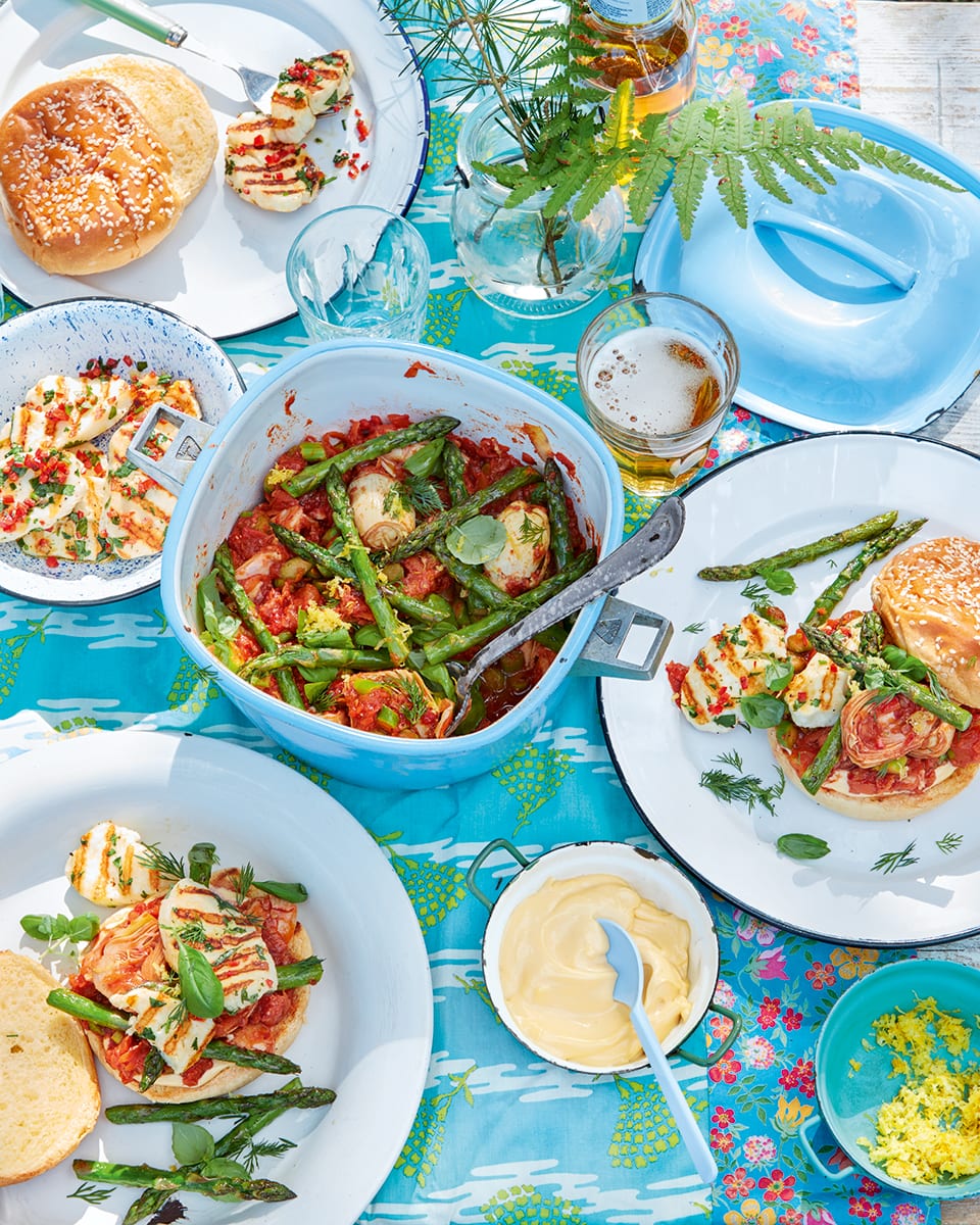 Veggie Sloppy Joes With Grilled Halloumi Recipe Delicious Magazine