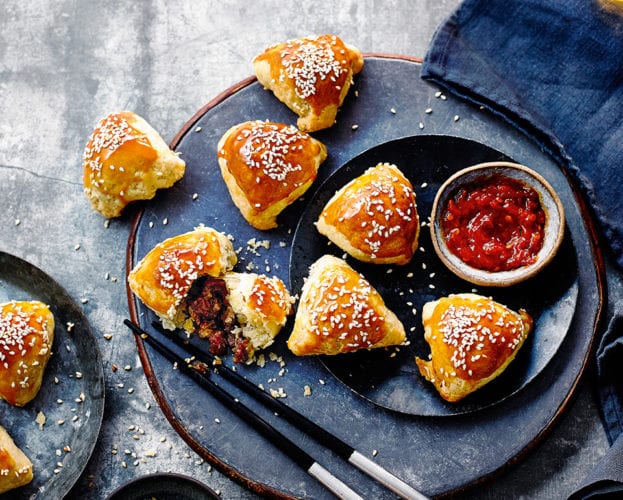 Baked venison puffs