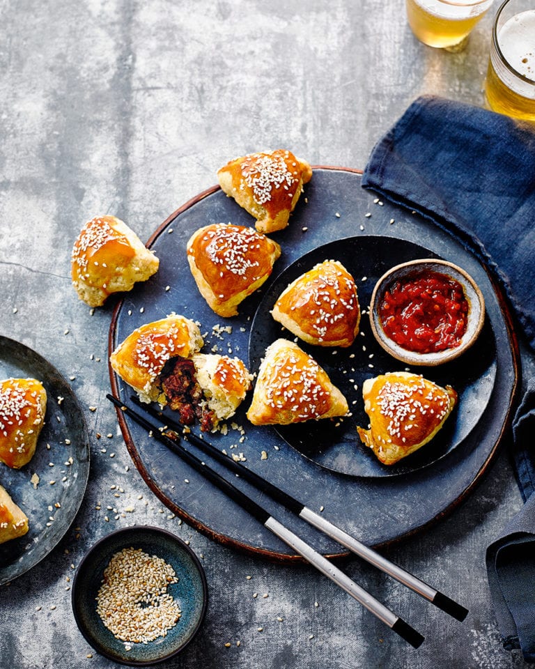 Baked venison puffs