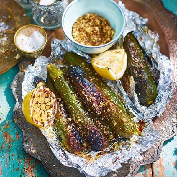 BBQ courgettes