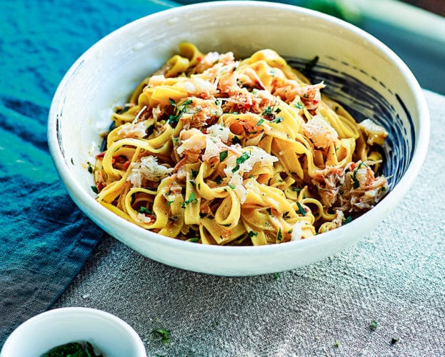 Crab linguine