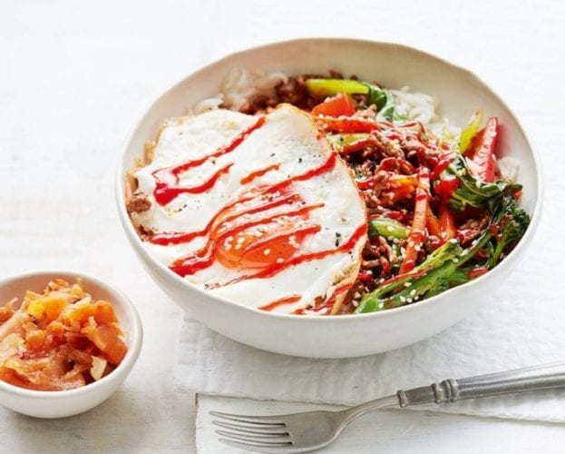 Sausage meatballs with noodles