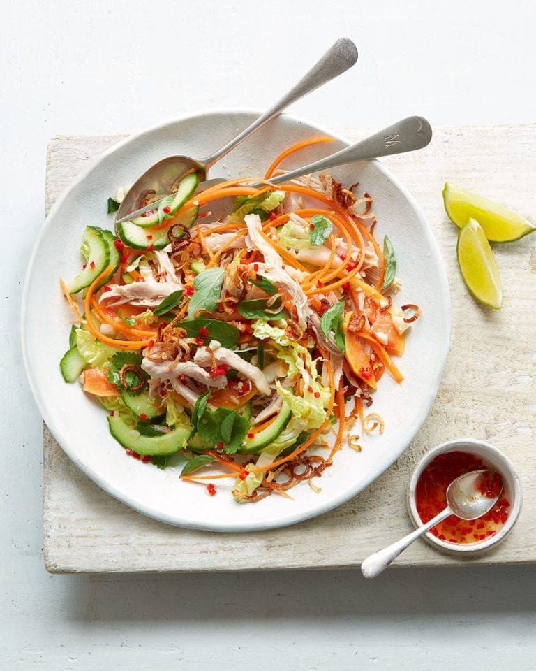 Vietnamese chicken salad with crunchy peanuts