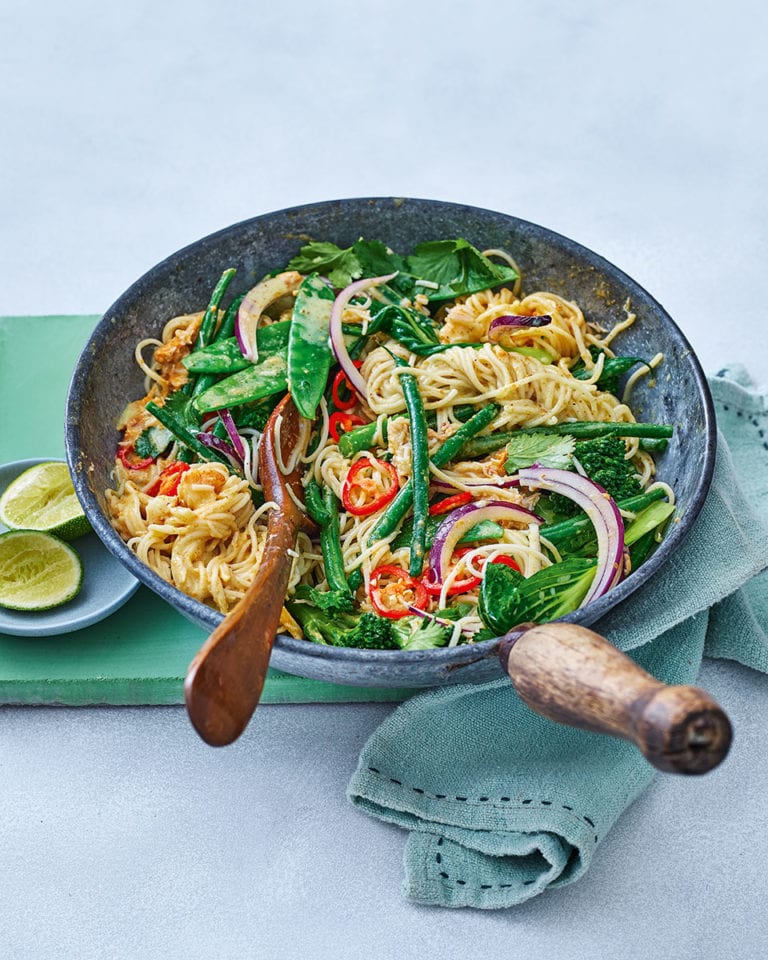 Singapore-style crab noodles