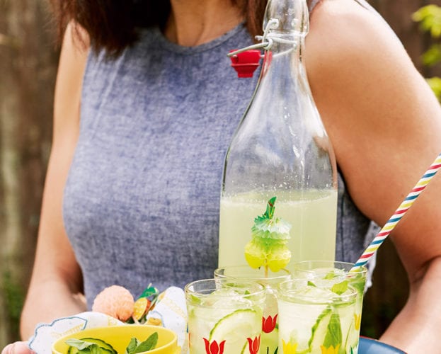 Cucumber and basil cocktail