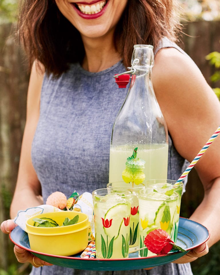 Cucumber and basil cocktail