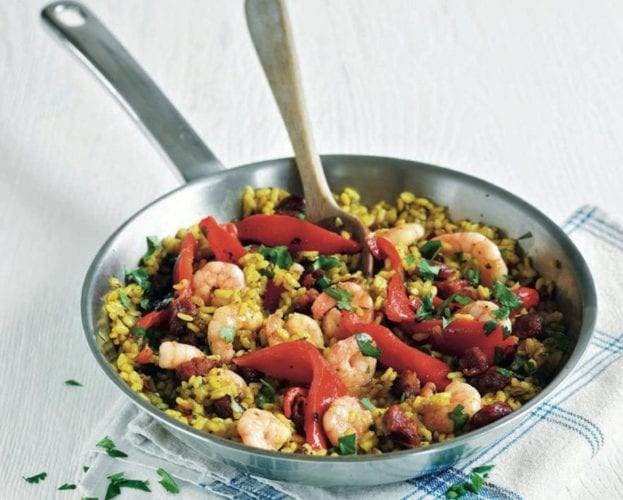 Sticky pork-stuffed peppers