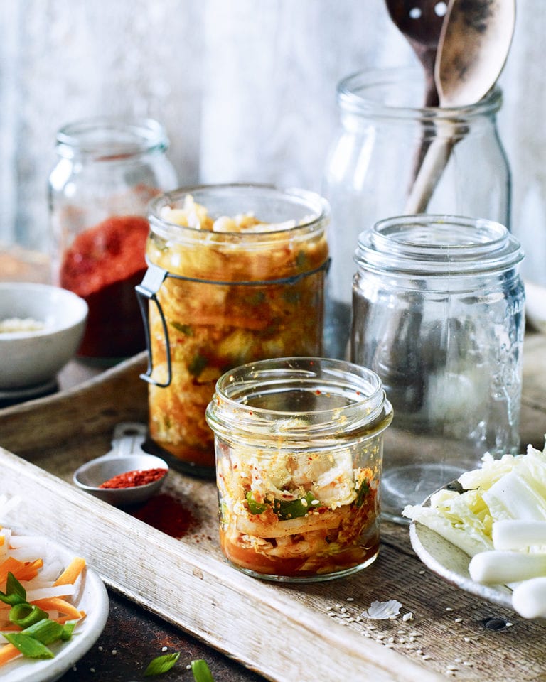 Cabbage and carrot kimchi