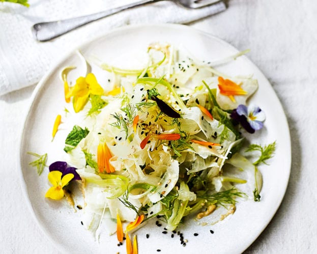 Kohlrabi and fennel salad