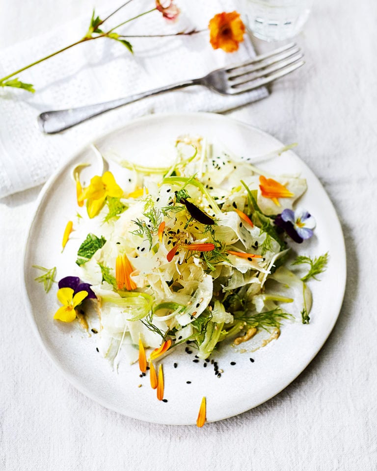 Kohlrabi and fennel salad