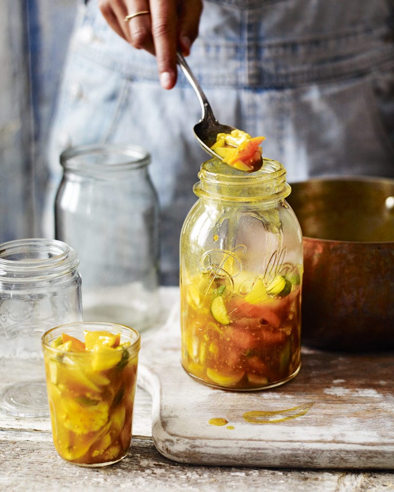 Baby veg piccalilli