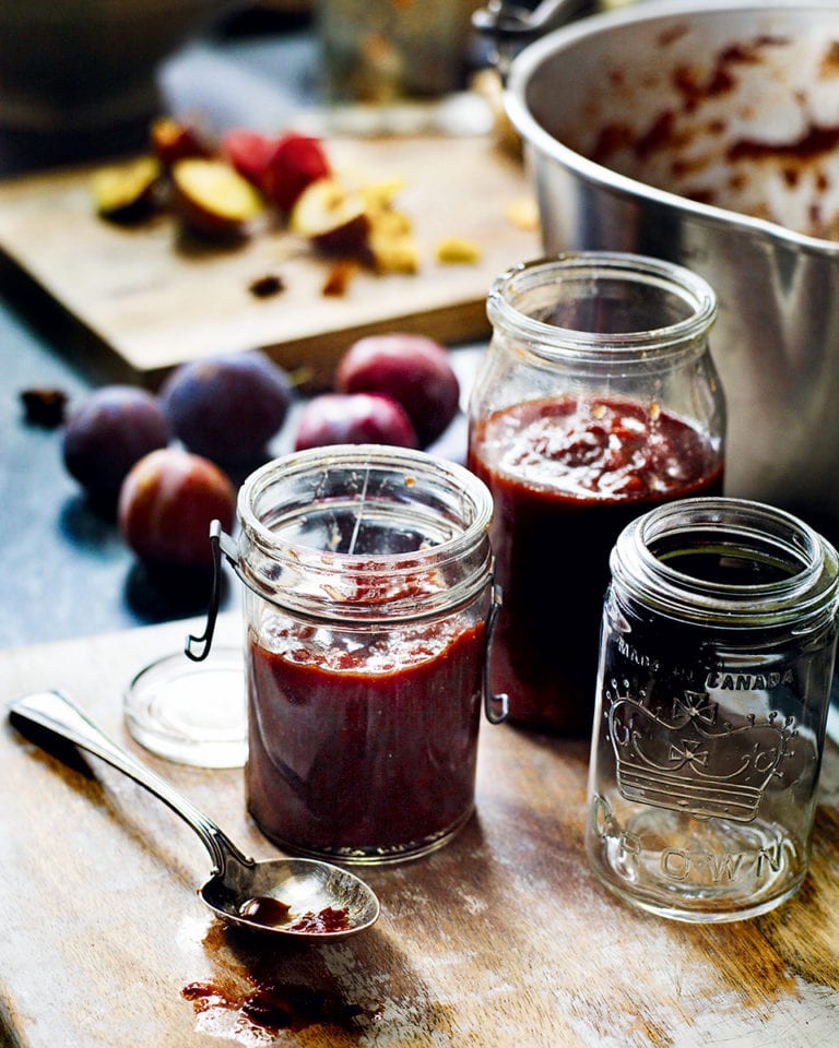 Plum and ginger chutney