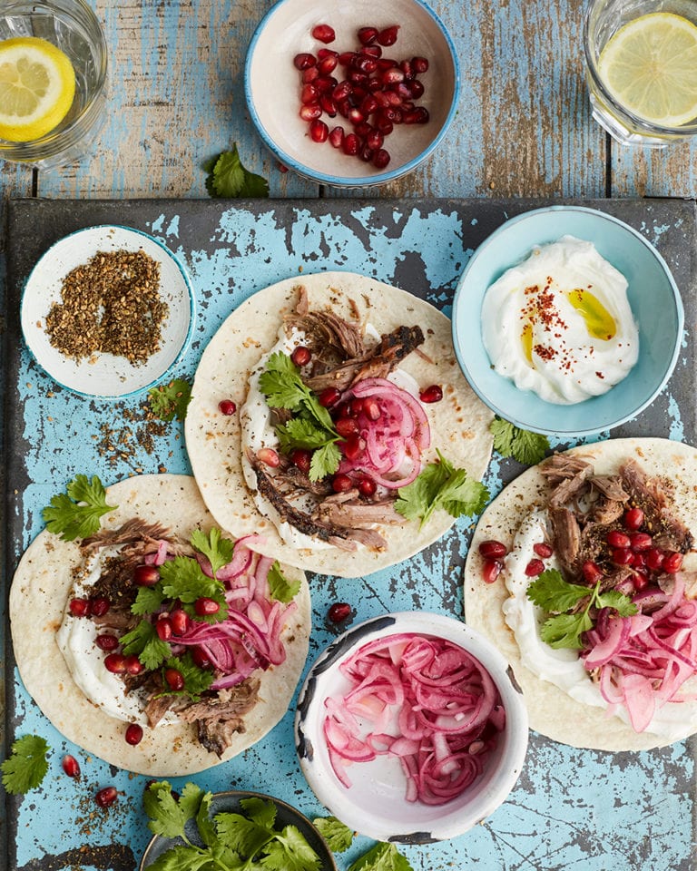 Za’atar-spiced lamb tacos