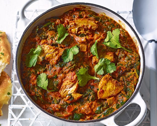 Freezer-friendly chicken and spinach tikka masala
