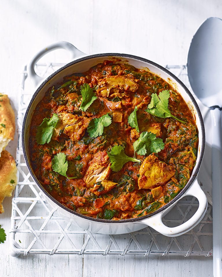 Freezer-friendly chicken and spinach tikka masala