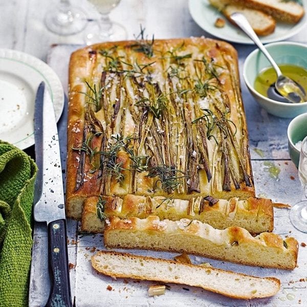 Spring onion focaccia