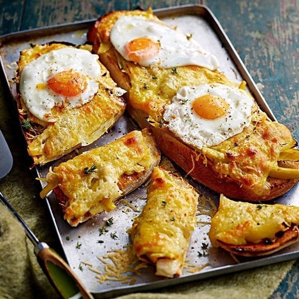 leek and cheddar rarebit