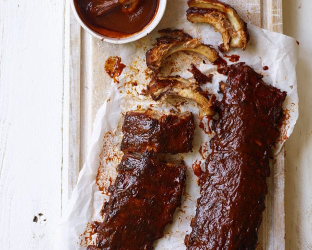 Slow-cooked baby back pork ribs