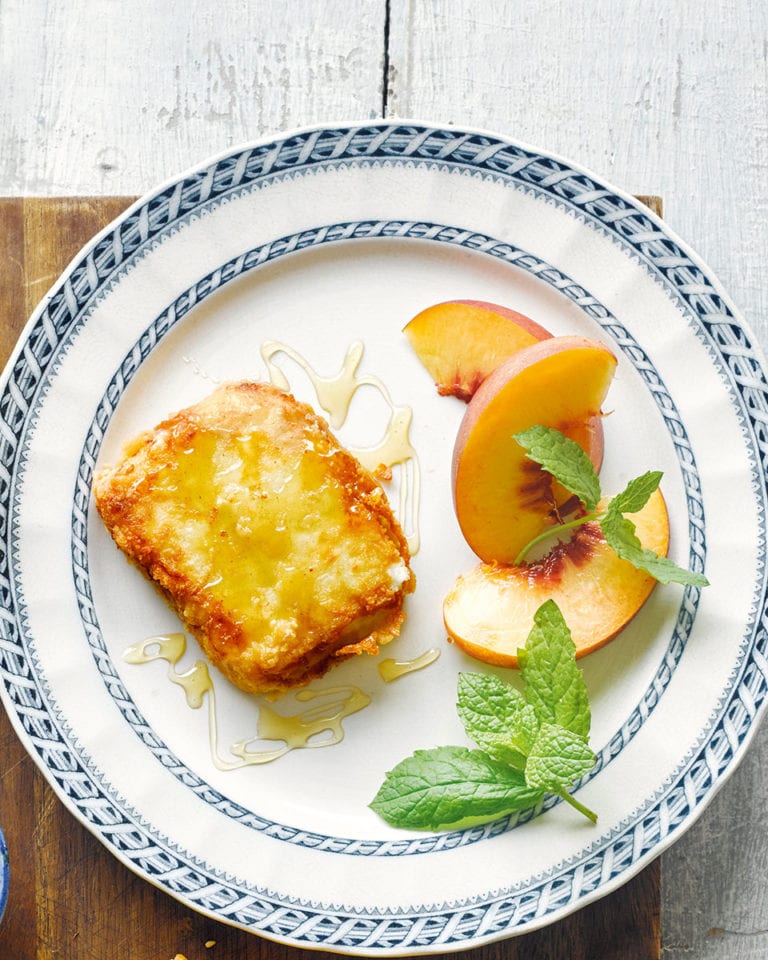 Fried feta saganaki