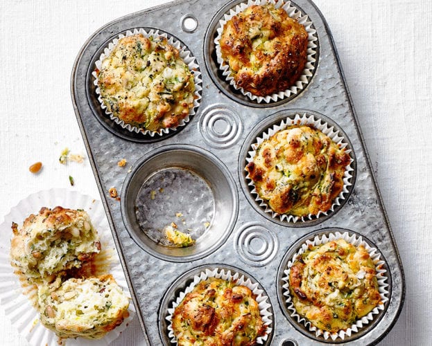 Courgette and grana padano muffins