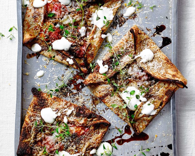 Roast tomato and grana padano galettes