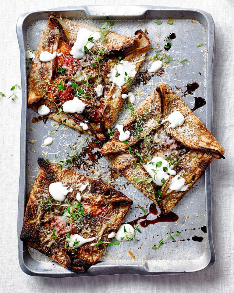 Roast tomato and grana padano galettes