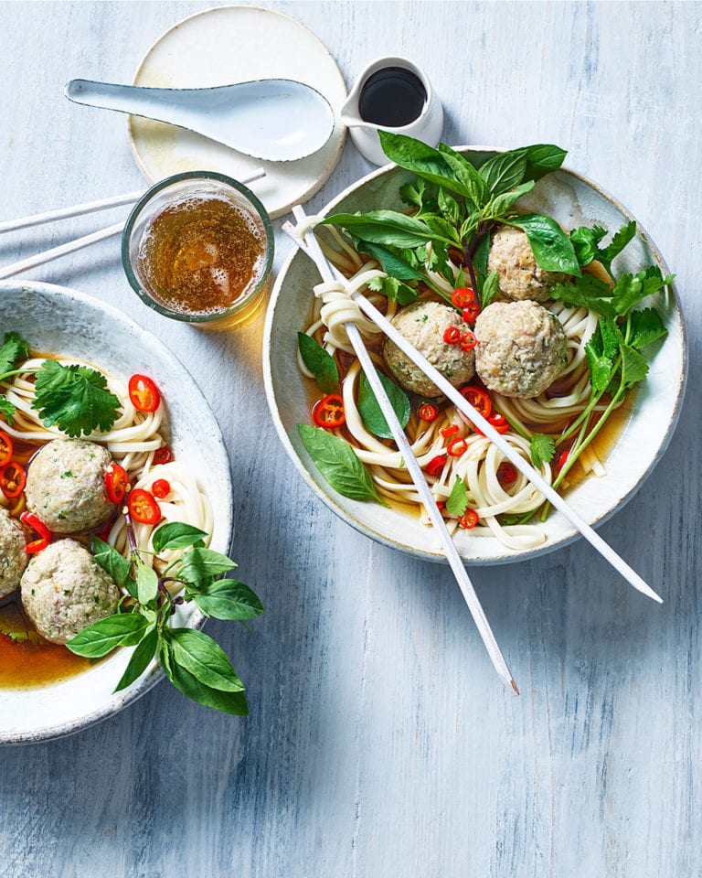 Pork meatball pho