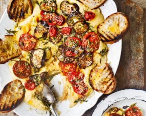 aubergines with polenta