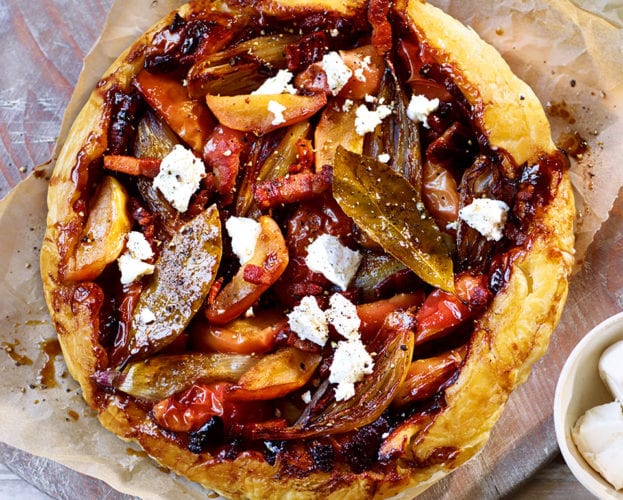 apple and shallot tarte tatin