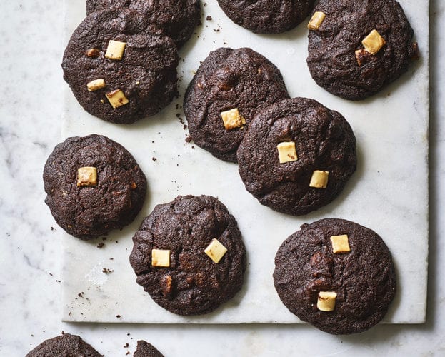 Triple chocolate cookies