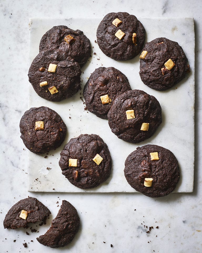 Triple chocolate cookies