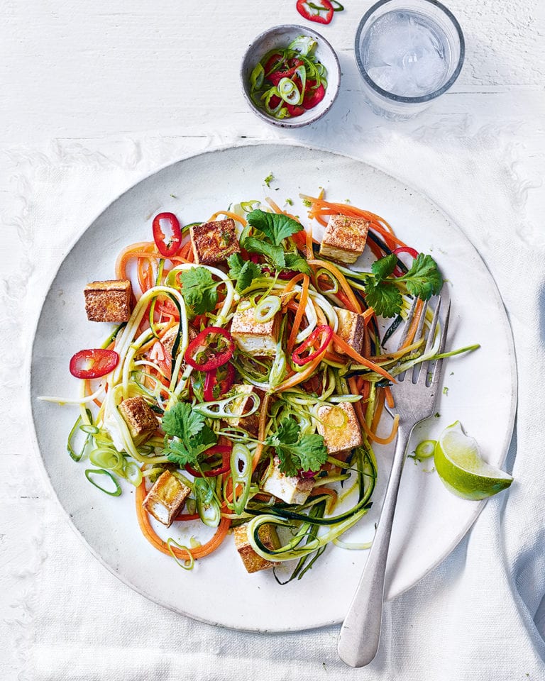 Chilli tofu veg ‘noodles’